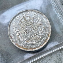 Load image into Gallery viewer, 1948 Canada 50 Cent Silver Coin Half Dollar ICCS Choice Unc 64 - Old Holder
