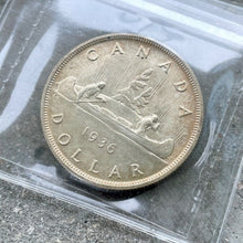 Load image into Gallery viewer, 1936 Canada 1 Dollar Silver Coin One Dollar - ICCS Gem 66 - Victoria North
