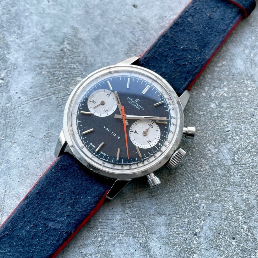 Vintage Breitling Reverse Panda James Bond Top Time Reference 2002