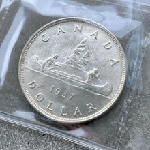 Load image into Gallery viewer, 1937 Canada 1 Dollar Silver Coin One Dollar - ICCS Gem 65 - Victoria North
