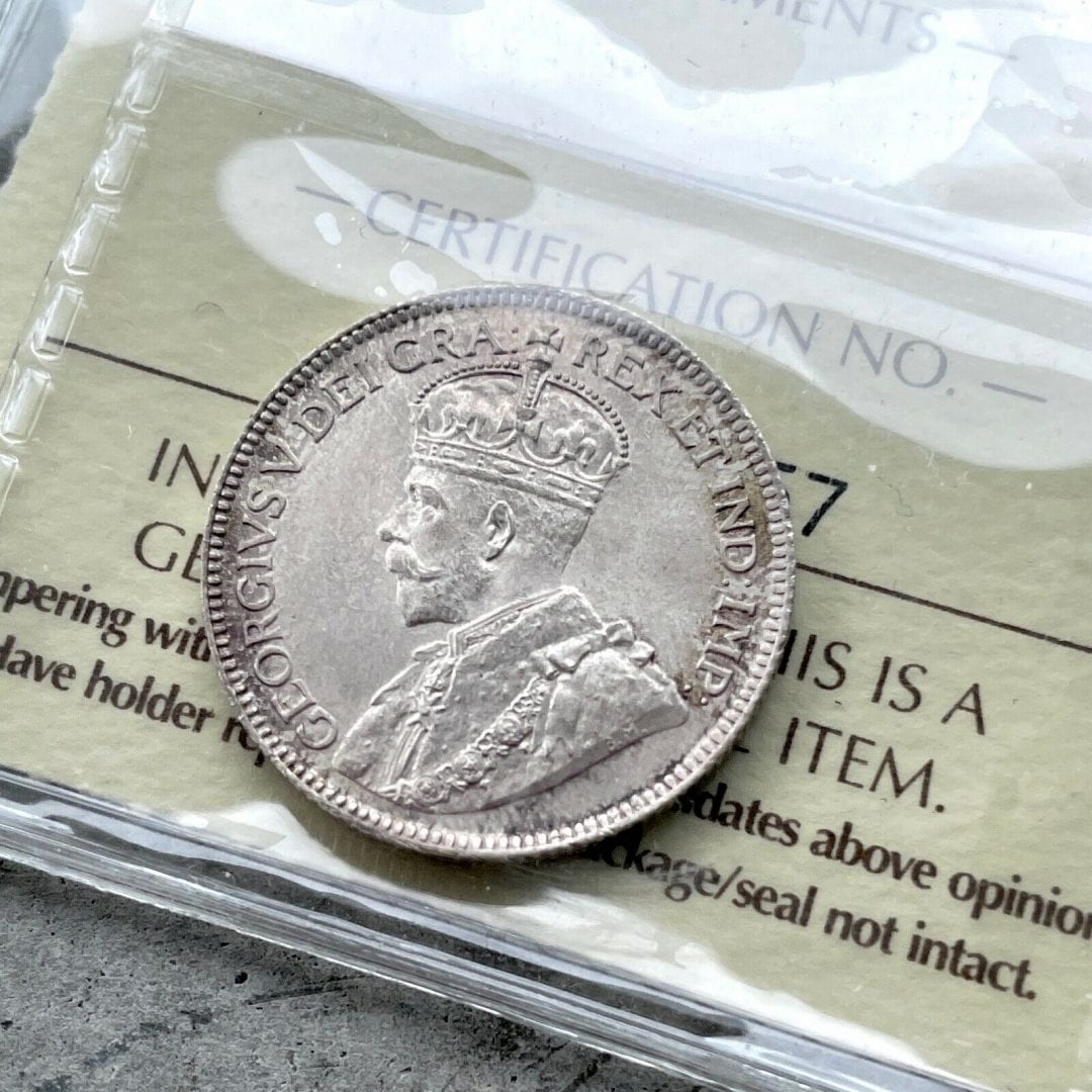 1919 Canada 25 Cent Silver Coin Quarter ICCS MS Gem 66 - Simply Stunning