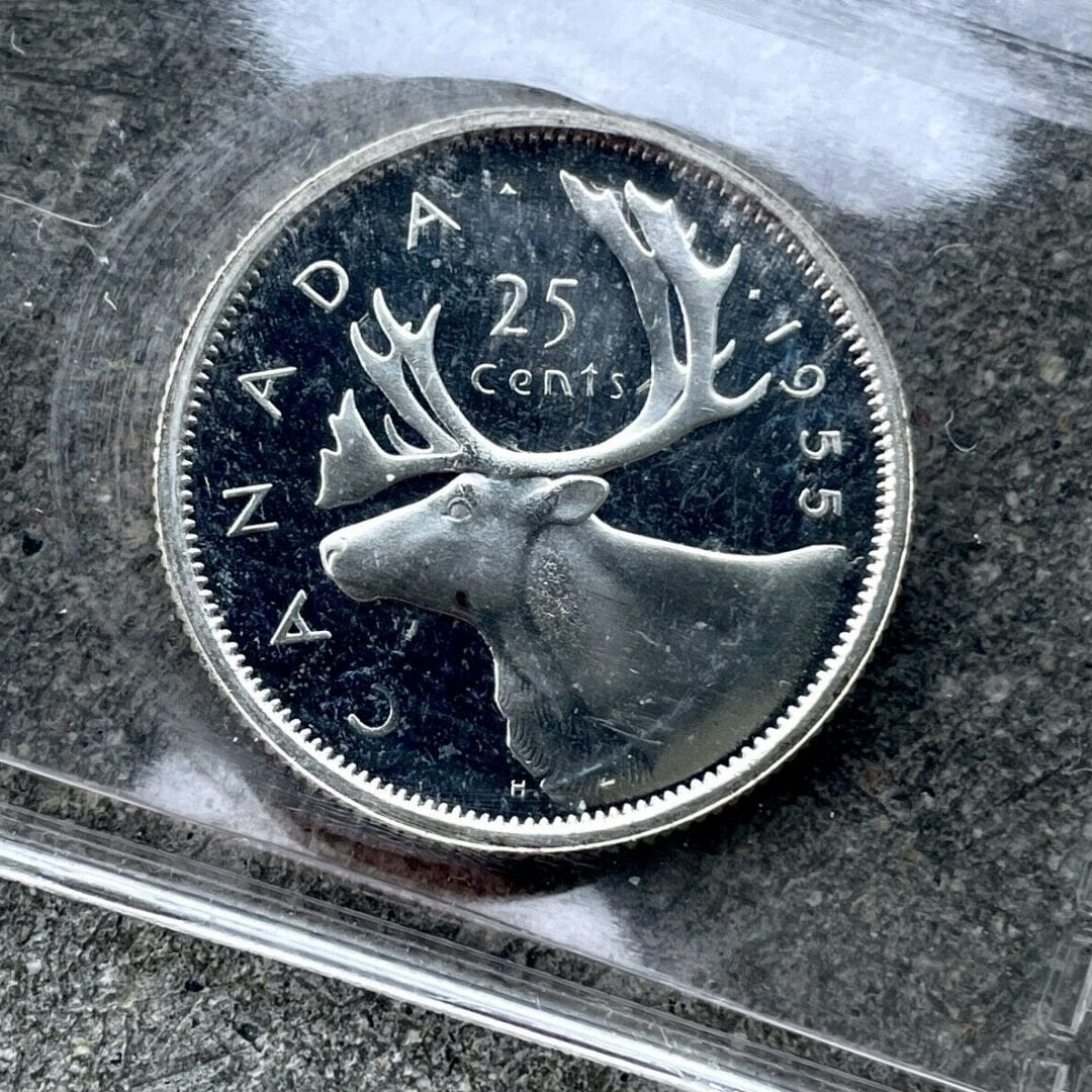 1955 Canada 25 Cent Silver Coin Quarter ICCS Gem PL 66 Ultra Heavy Cameo