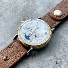 Load image into Gallery viewer, Vintage Mens Baume &amp; Mercier 6102.099 Chronograph Moonphase 18K +Stainless Steel
