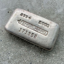Load image into Gallery viewer, Engelhard 5 oz .999 Silver Poured Bar 5oz

