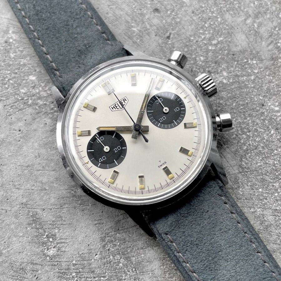 1Vintage Heuer 7721 SN Chronograph Valjoux 7730 - Stunning Panda Dial