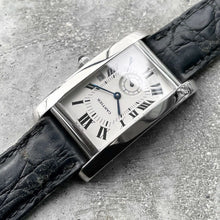 Load image into Gallery viewer, Men&#39;s Vintage Cartier Tank Americaine 18K white gold 3012905 - Box + Warranty
