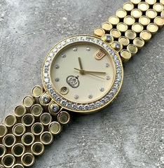 Ladies Harry Winston Premier 18K yellow Gold - Like New - Factory Diamond bezel