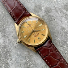 Load image into Gallery viewer, 1956 Rolex Date Mens 6567 Yellow Gold Watch Tropical dial with Serpico Y Laino
