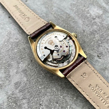 Load image into Gallery viewer, 1956 Rolex Date Mens 6567 Yellow Gold Watch Tropical dial with Serpico Y Laino
