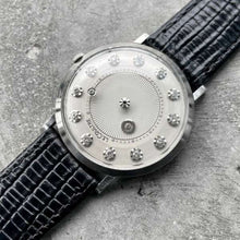 Load image into Gallery viewer, Vintage Lecoultre Mystery Dial 14k White gold Diamond Ref 182 Stunning condition
