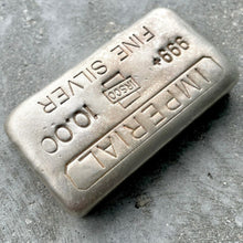 Load image into Gallery viewer, IRSCO Imperial Refining 10 oz .999 Silver Poured Bar with original even Patina!
