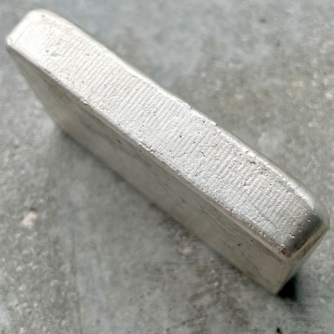 IRSCO Imperial Refining 10 oz .999 Silver Poured Bar with original even Patina!