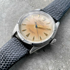 1954 Rolex Mens 6285 Semi Bubble back Automatic- Tropical Honey Comb Waffle Dial
