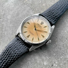 Load image into Gallery viewer, 1954 Rolex Mens 6285 Semi Bubble back Automatic- Tropical Honey Comb Waffle Dial
