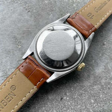 Load image into Gallery viewer, 1959 Rolex Date 5701 Mens 1530 14K Gold bezel + stainless steel Tropical Dial

