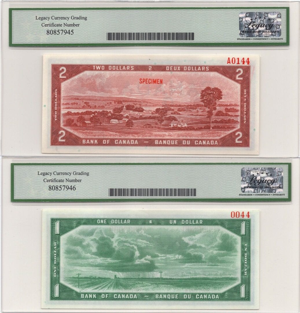 ✪ 1954 Bank of Canada Devil Face - Devil's Face Specimen Set $1-$1000 -Very Rare