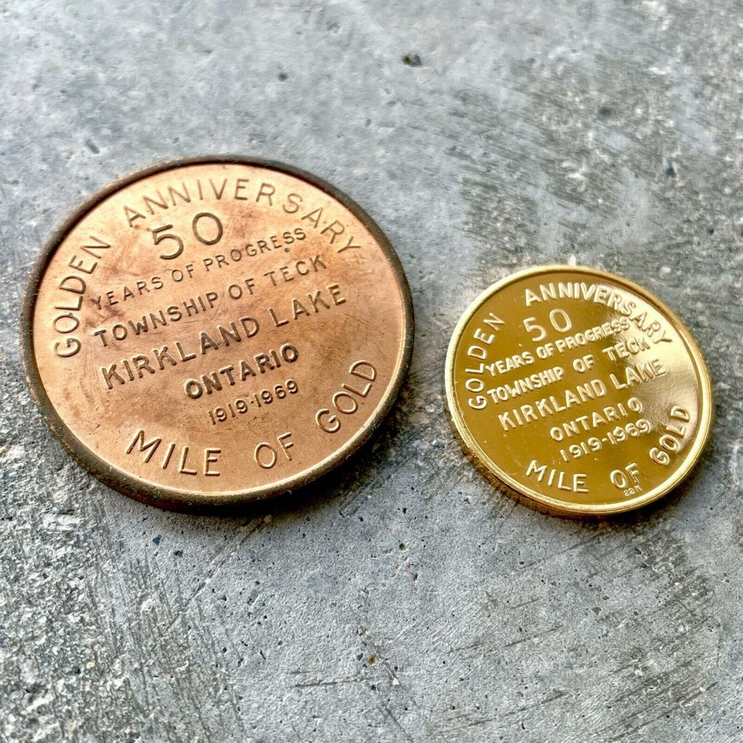 50 Anniversary Township of Teck Kirkland Lake Gold Mining 10.26 gram 22KT