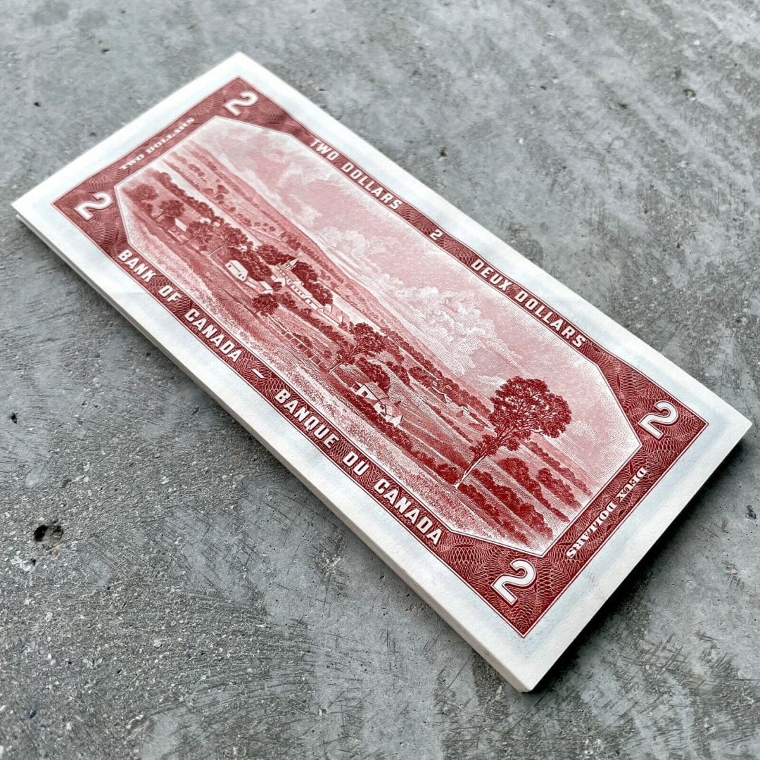 50 Consecutive 1954 $2 Bank of Canada Devil Face - Half Bundle Devil's Face