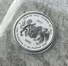 Load image into Gallery viewer, 10 x 2017 War of 1812 Canada 1/2 oz .9995 Fine $50 Sealed 1/2oz Platinum
