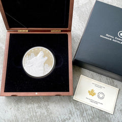 2014 Canada 1/2 Kilo .9999 Silver Coin $125 Howling Owl Wolf Serial 1000/1000