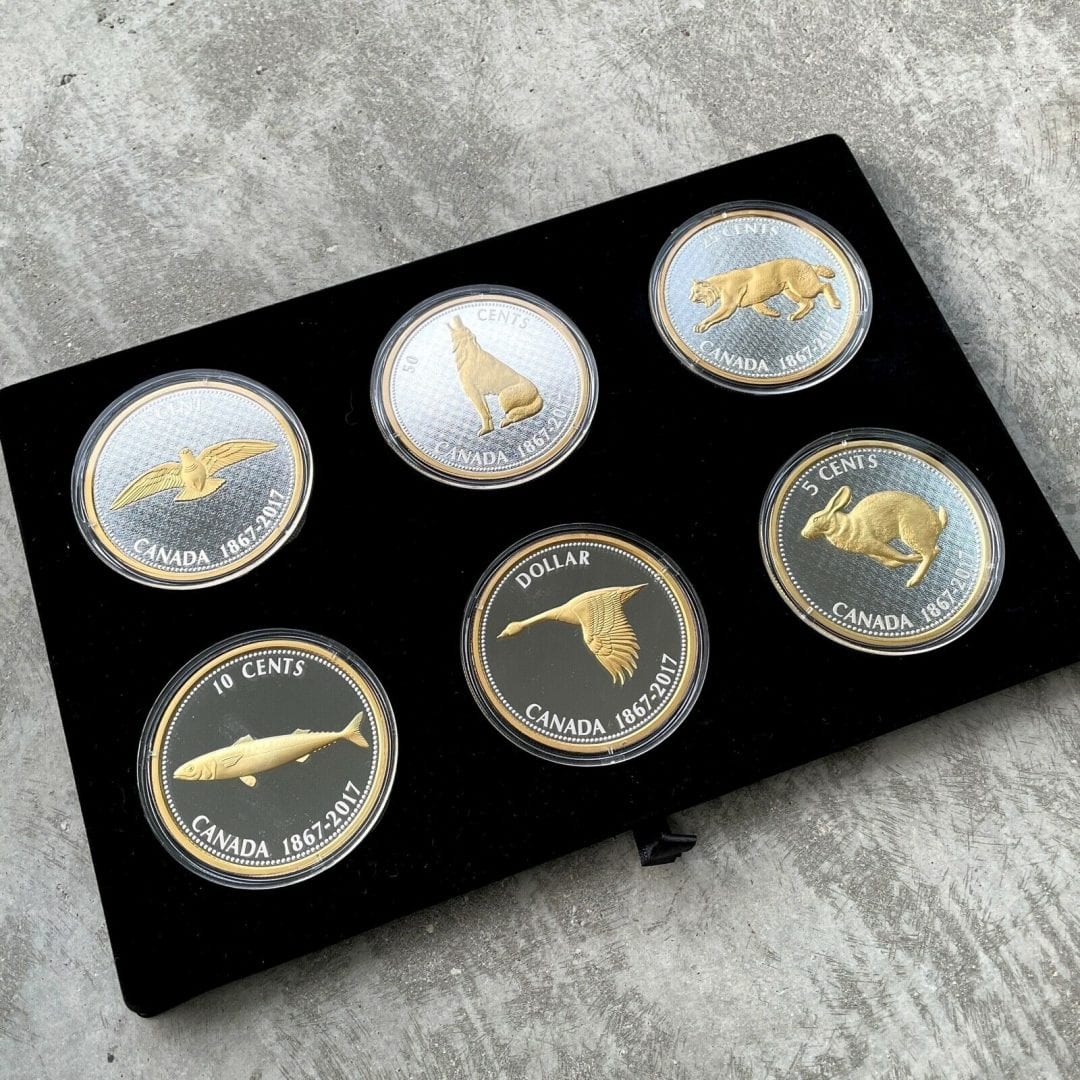 2017 Canada .9999 Silver 5oz x 6 Coin Big Coin Set - Super Complete Set!