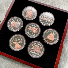Load image into Gallery viewer, 2018 Canada .9999 Silver 5oz x 7 Coin Big Coin Set

