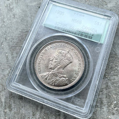 1935 Canada 1 Dollar Silver Coin One Dollar – PCGS Gem Unc 66