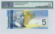 Load image into Gallery viewer, $5 Bank of Canada Note Mismatched Serial and Prefix Error - PMG Gem UNC 66 EPQ
