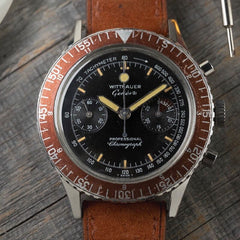 Vintage 1970s Wittnauer Geneve Chronograph 239T Stainless Steel - Box + Papers