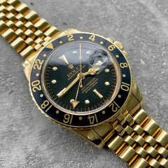 1980 Rolex 1675 Yellow Gold GMT Master Vintage Nipple Dial