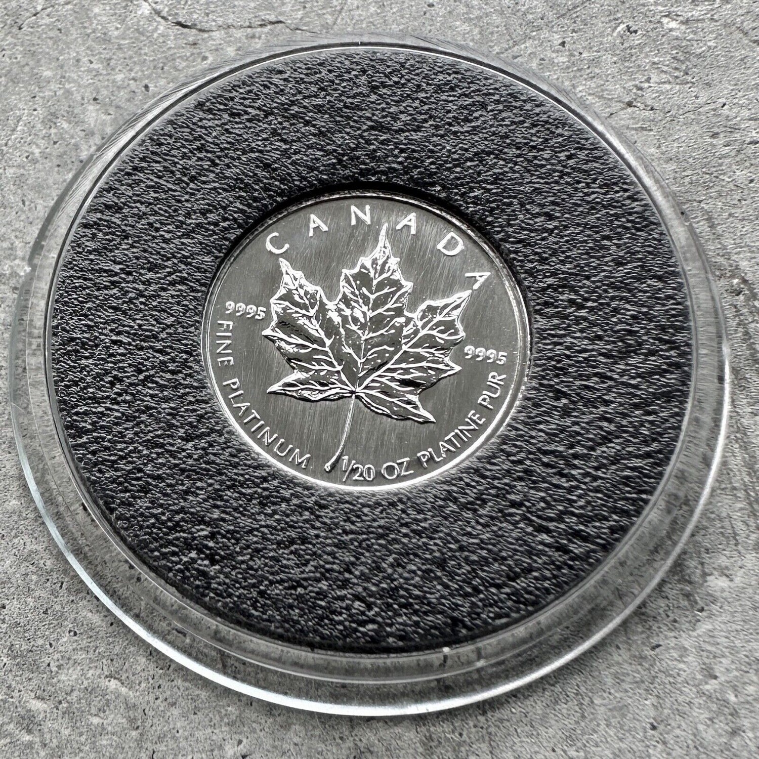 1995 Canada $1 Platinum Maple Fine 1/20 th Mapleleaf - 460 Made - Lowest Mintage