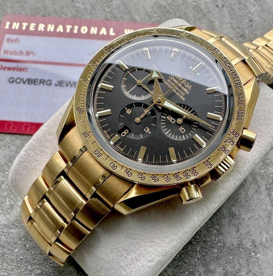 Gold Omega Speedmaster Broad Arrow 3651.50 - Box Papers Unpolished