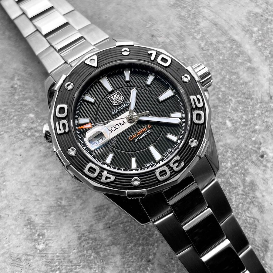 Tag Heuer Aqua Racer Calibre 5 Stainless Steel WAJ2114 Black Dial