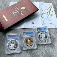 1997 American Eagle Platinum Gold Silver 3 coin Liberty set PCGS PF 69 DCAM