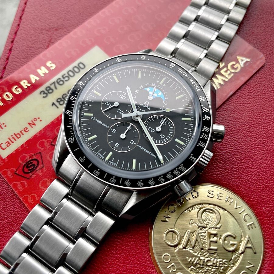 42mm Omega Speedmaster 3876.50.00 Stainless Steel - Moonphase