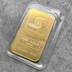 Vintage Johnson Matthey Scotia Bank 1 oz Gold Bar .9999 1oz - Scotiabank Sealed