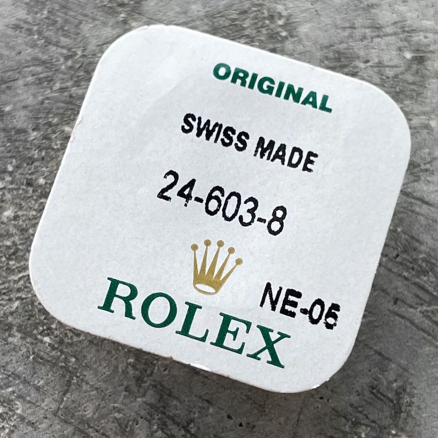 Genuine Factory Rolex Yellow Gold Twinlock Crown 24 603 8 - Sealed