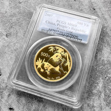 Load image into Gallery viewer, 2007 Large Date Gold Panda 1 oz China Gold .999+ Fine 500 Yuan - PCGS MS 69

