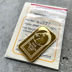1979 Johnson Matthey 1/2 oz Gold Bar .9999 .5 oz - The Trojan Horse Bar