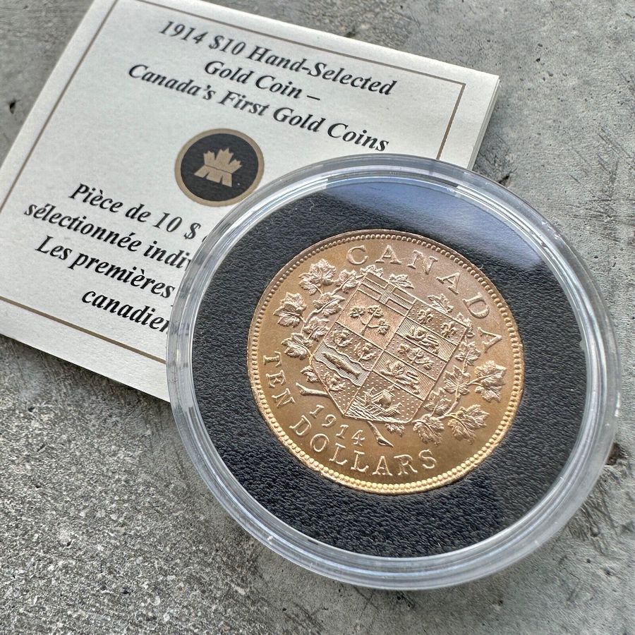 1914 Canada 10 Dollar Gold Coin Bank of Canada Gold Reserve - Attractive coin!