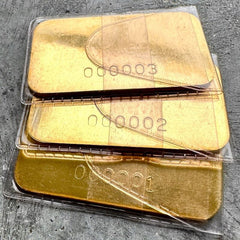 3 x Johnson Matthey Mallory 1 oz Gold Bar - Serial Number 000001 + 00002 + 00003