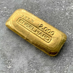 Engelhard 2 oz Gold Poured Bar .9999 2oz - Very attractive condition! Pour Lines