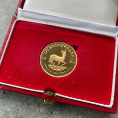 1983 Proof Krugerrand 1/2 oz Gold Coin South Africa - in original box!