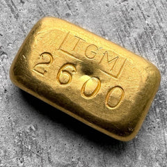 Johnson Matthey Company 1oz TGM Tuscon Gold Mining Poured Bar .999 Fine JMC