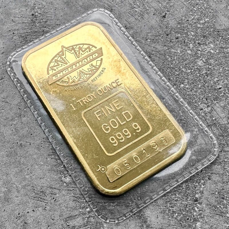 Vintage Engelhard 1 oz Gold Bar .9999 1oz - Sealed - Maple Leaf Variety