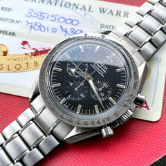Omega Speedmaster Broad Arrow Black Dial 35515000 - Box and Papers