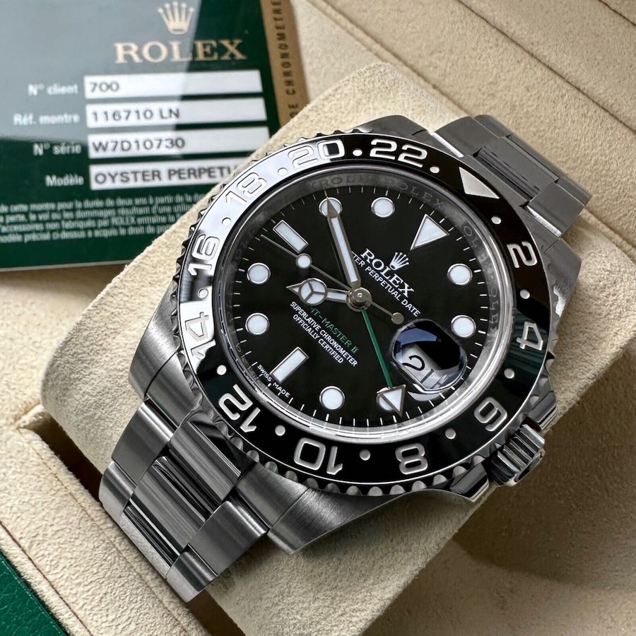 Discontinued 2014 Rolex 116710LN Ceramic GMT Master 116710 Box/ Papers /Serviced