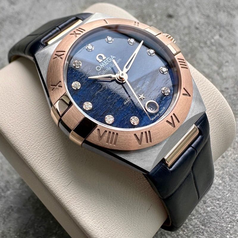 2022 Ladies Omega 29mm Constellation 13123292099003 - Aventurine Diamond Dial