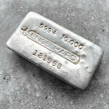 Load image into Gallery viewer, Engelhard 10 oz .999 Silver Poured 10oz Bar
