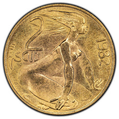 1982 San Marino 2 Scudi Gold Coin - Defence of Freedom